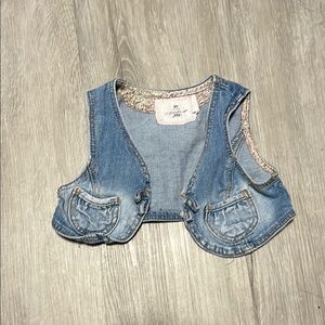 4/$30 H&M Light Blue Denim Vest 12-18M
